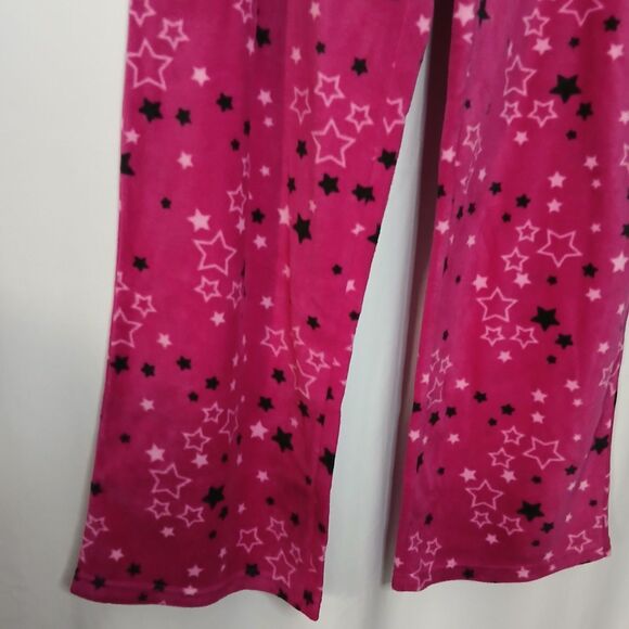 Covington Fleece Pajama Pants Elastic Waist Stars Pink PJs Intimates Womens Med - Picture 4 of 5